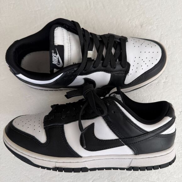 Nike Other - Size 7 Nike Dunk Low Panda Men's Colorblock Lace Up Black White Athletic Sneaker